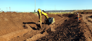 Excavator Developing Land